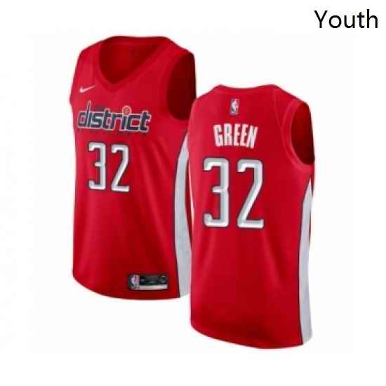 Youth Nike Washington Wizards 32 Jeff Green Red Swingman Jersey Earned Edition